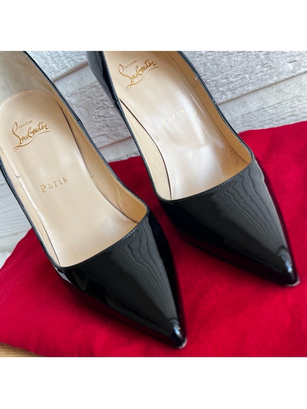 CHRISTIAN LOUBOUTIN Black 120 mm So Kate Pointed Toe Prive Miss Z sz. 37.5 - Picture 4 of 9